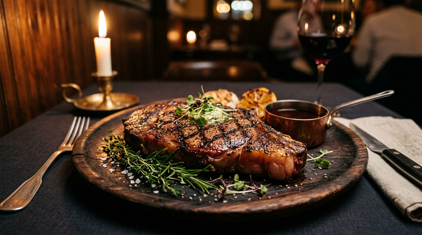 Prime ribeye steak