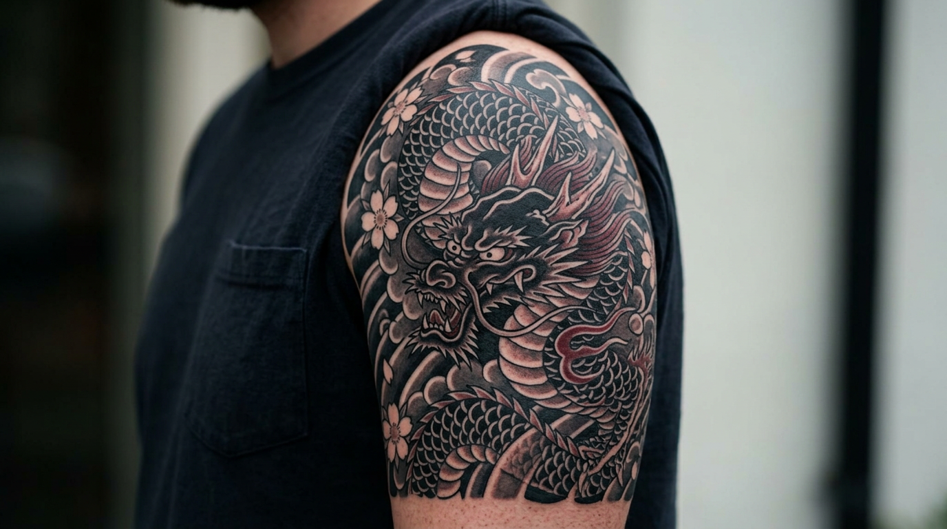 Ryu dragon Japanese tattoo
